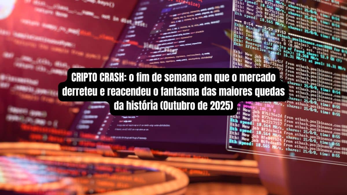 CRIPTO CRASH o fim de semana em que o mercado derreteu e reacendeu o fantasma das maiores quedas da história