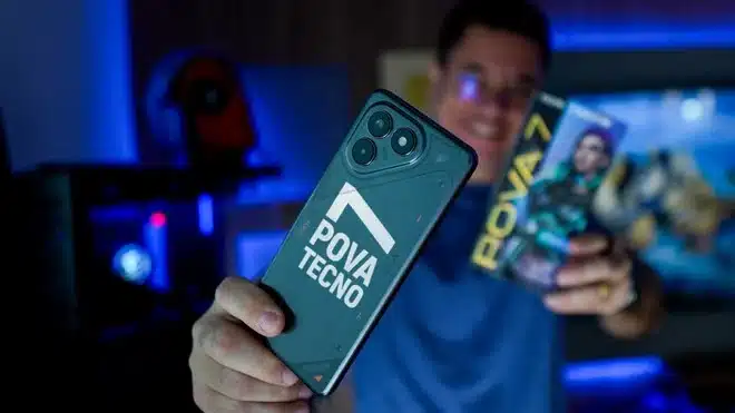Tecno Pova 7 chega ao Brasil com bateria gigante para jogos e preço competitivo