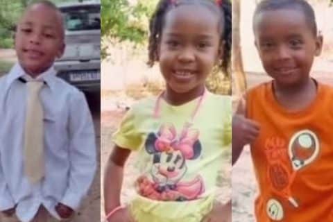 Foto mostra três crianças em imagens individuais usadas na divulgação de desaparecimento em comunidade quilombola no Maranhão