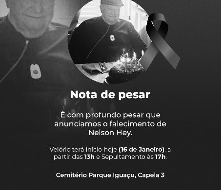 Clube Duque de Caxias lamenta falecimento de Nelson Hey centenário ex presidente