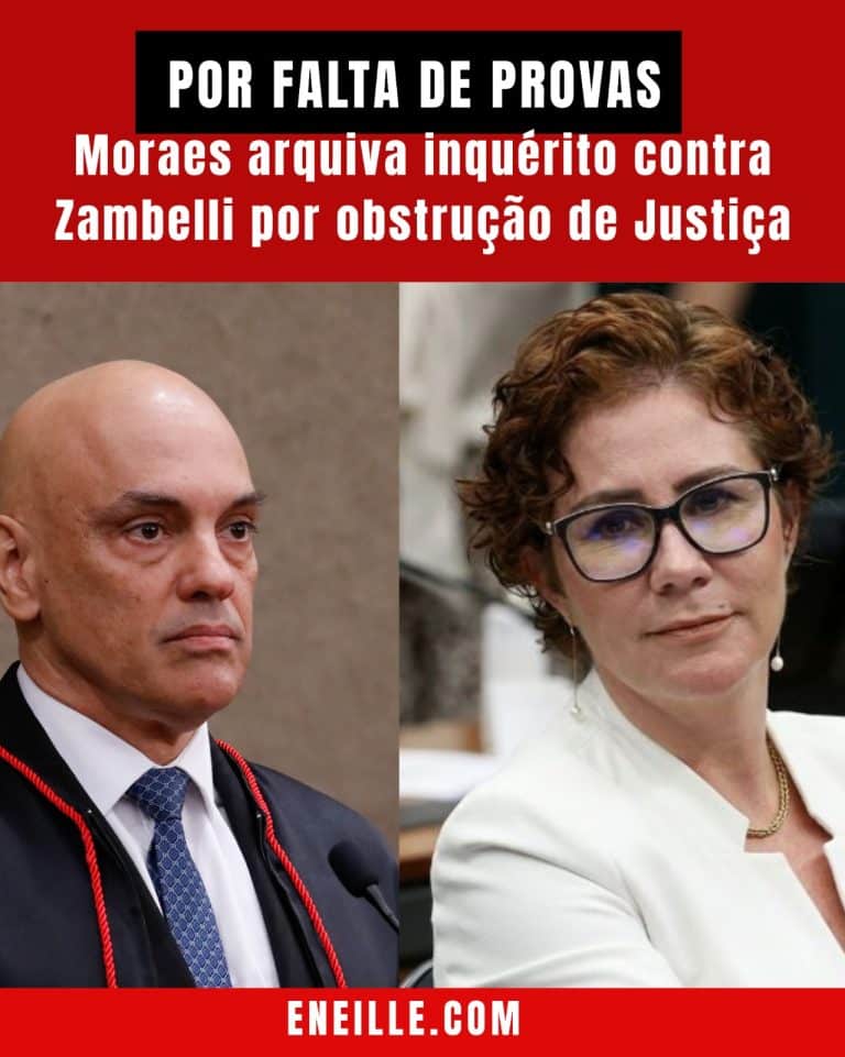 Por falta de provas Moraes arquiva inquérito contra Zambelli por obstrução de Justiça